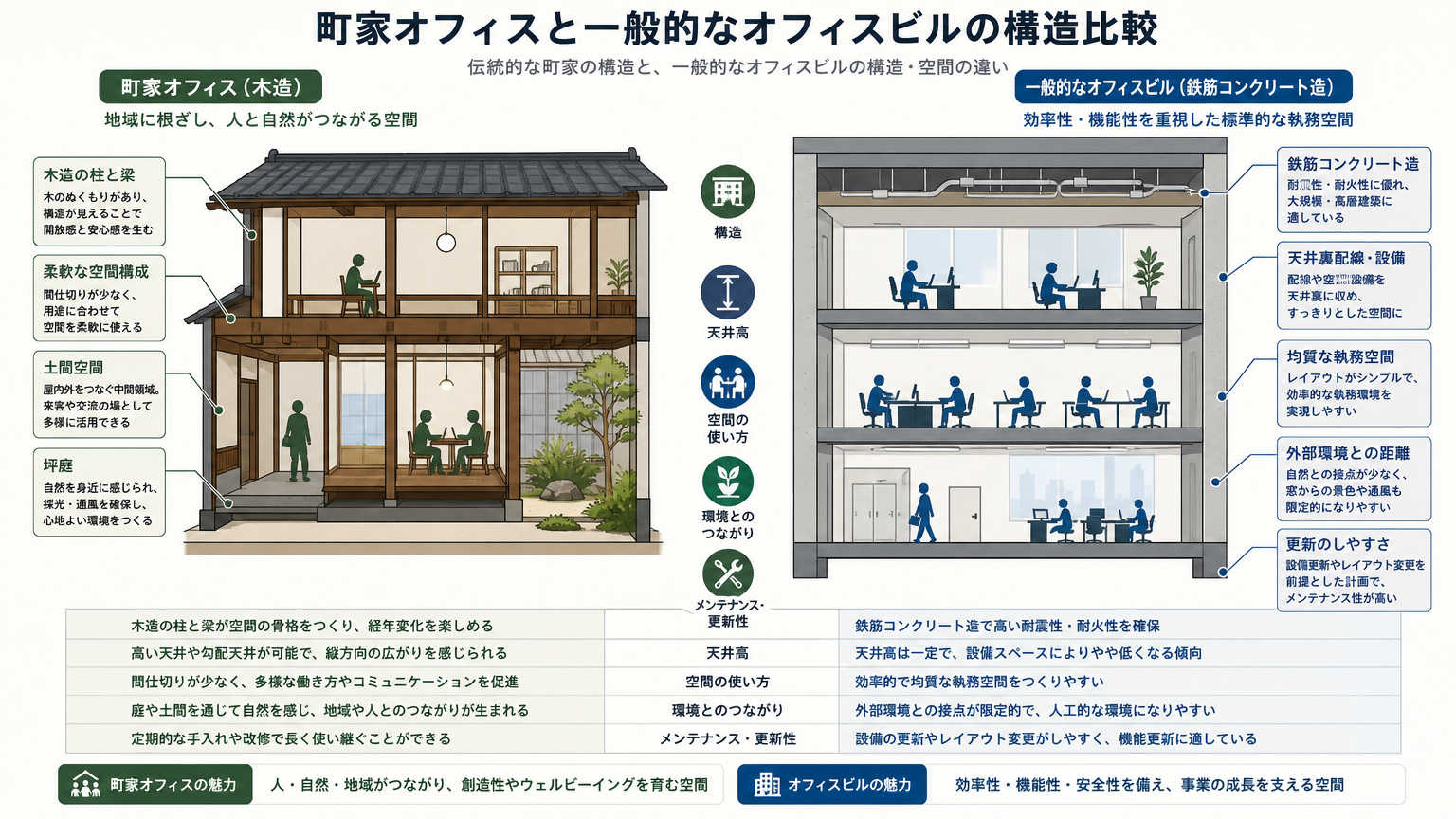 町家オフィスの内装とは?基本的な特徴と考え方